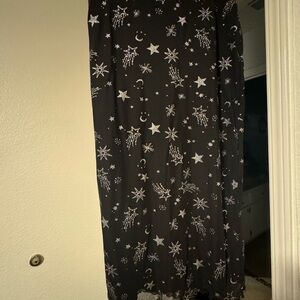 H&M Black Celestial Midi Skirt